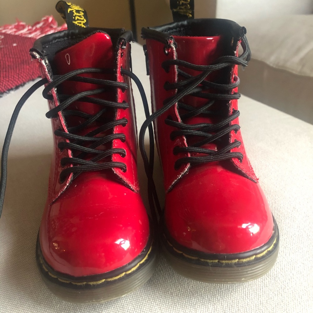 Dr Martens cherry red boots